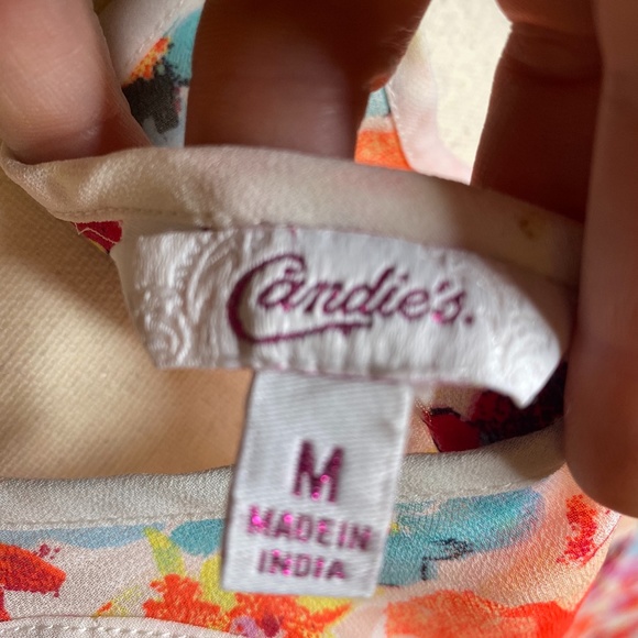 Candies Sheer Racerback Tank Top M - Picture 3 of 4